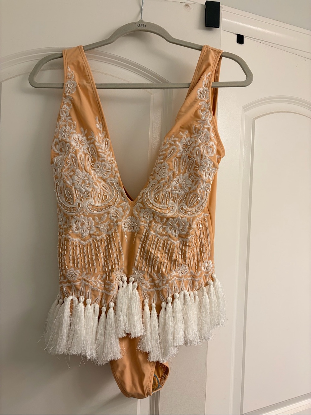 NWT ASOS Bridal Swimsuit with Beading and Tassels